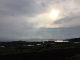 朝の散歩道から見える知林ヶ島